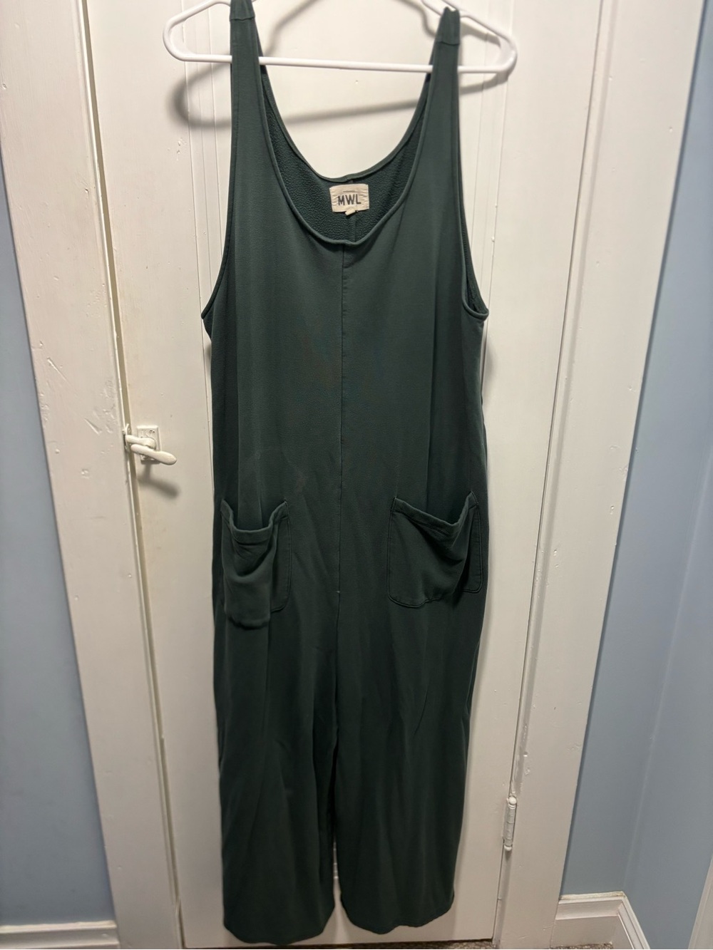 Madewell Forest Green Sleeveless Midi Jumpsuit